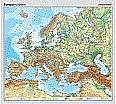 Wandkarte Europa, physisch, 202x185cm,
