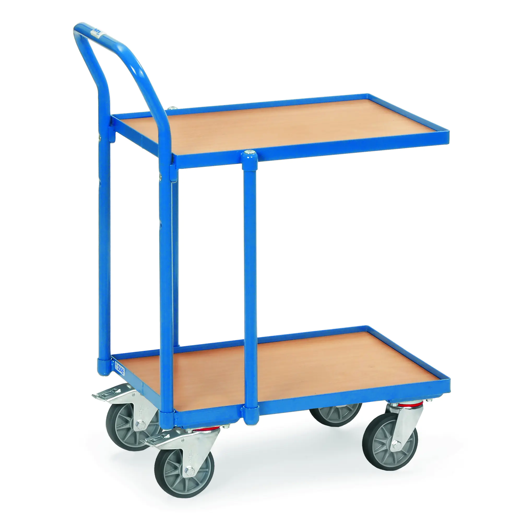fetra Etagenroller Bügel 2Böden Rand 250kg 605x408 aus der Kategorie Rollwagen & Transportwagen