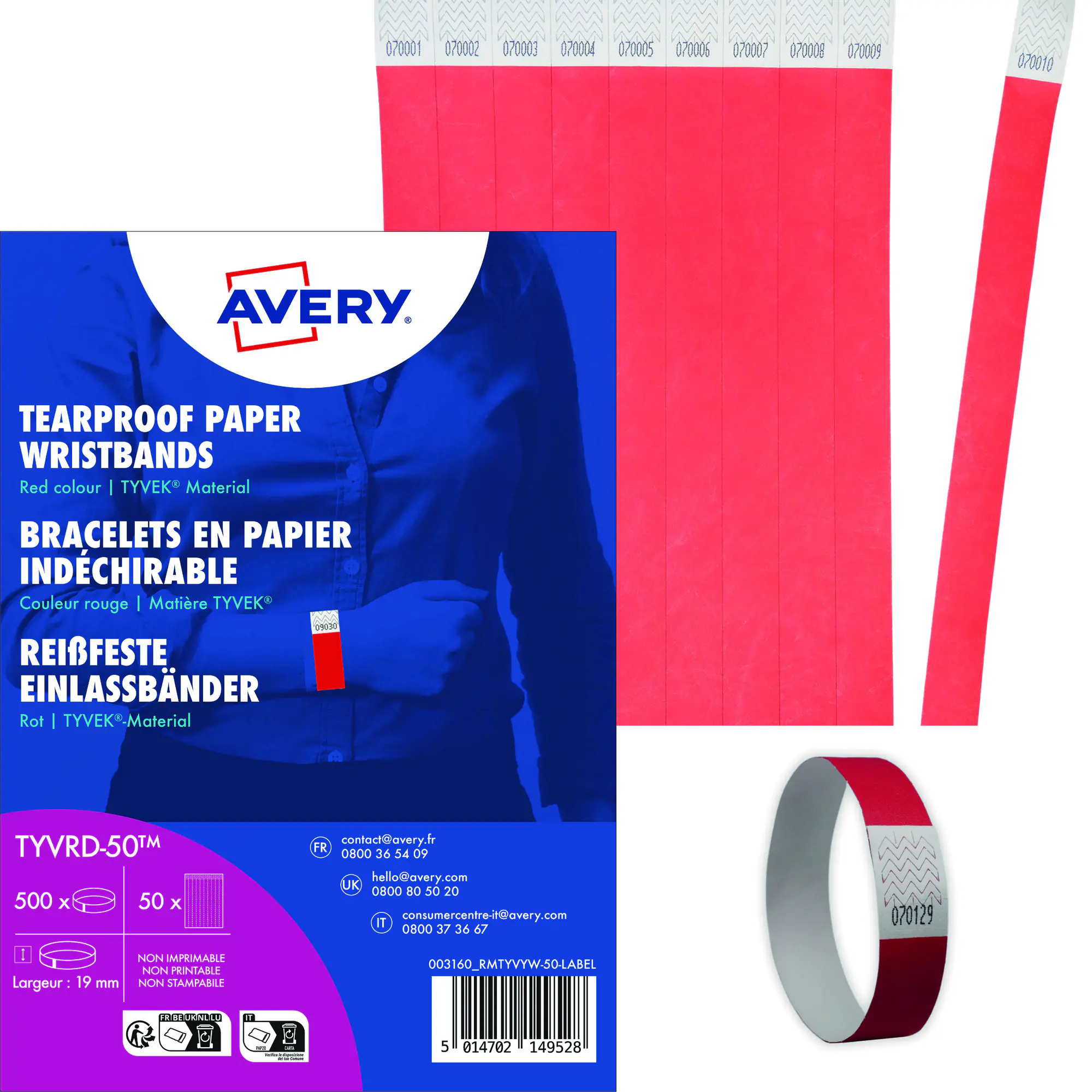Avery Zweckform Einlassband neon rt 500St aus der Kategorie Partyzubehör