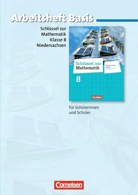 Schlüssel zur Mathematik 8. Schuljahr. Arbeitsheft. Niedersachsen aus der Kategorie Mathematik
