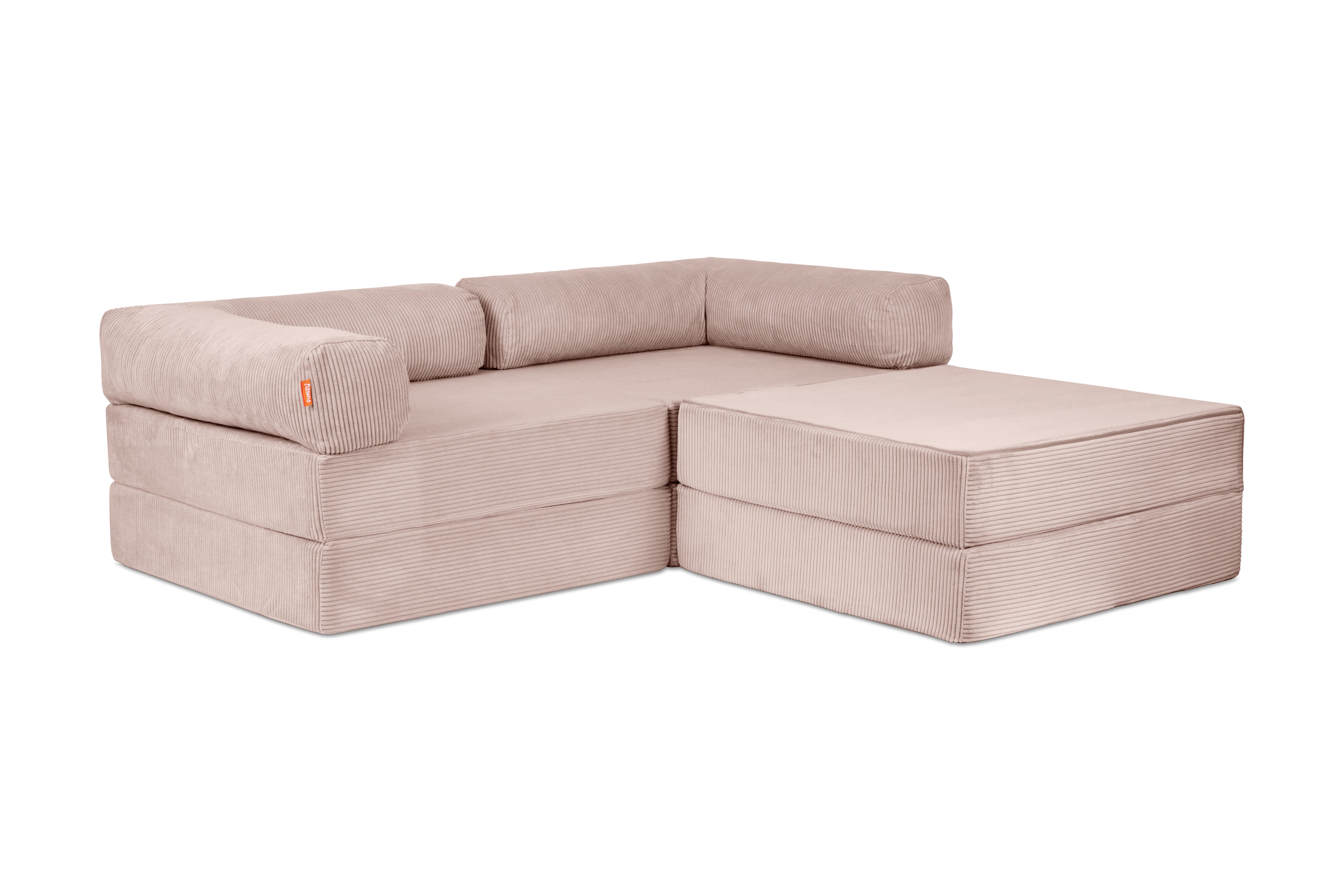 Funzy Ecksofa 210 × 210 × 72 cm (B × L × H), Gewicht 62 kg mit Cordbezug aus der Kategorie Funzy