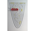 Parabel-Schablone, Macrolon transparent, Sinuskurve innen, 50 cm, aus der Kategorie Schablonen