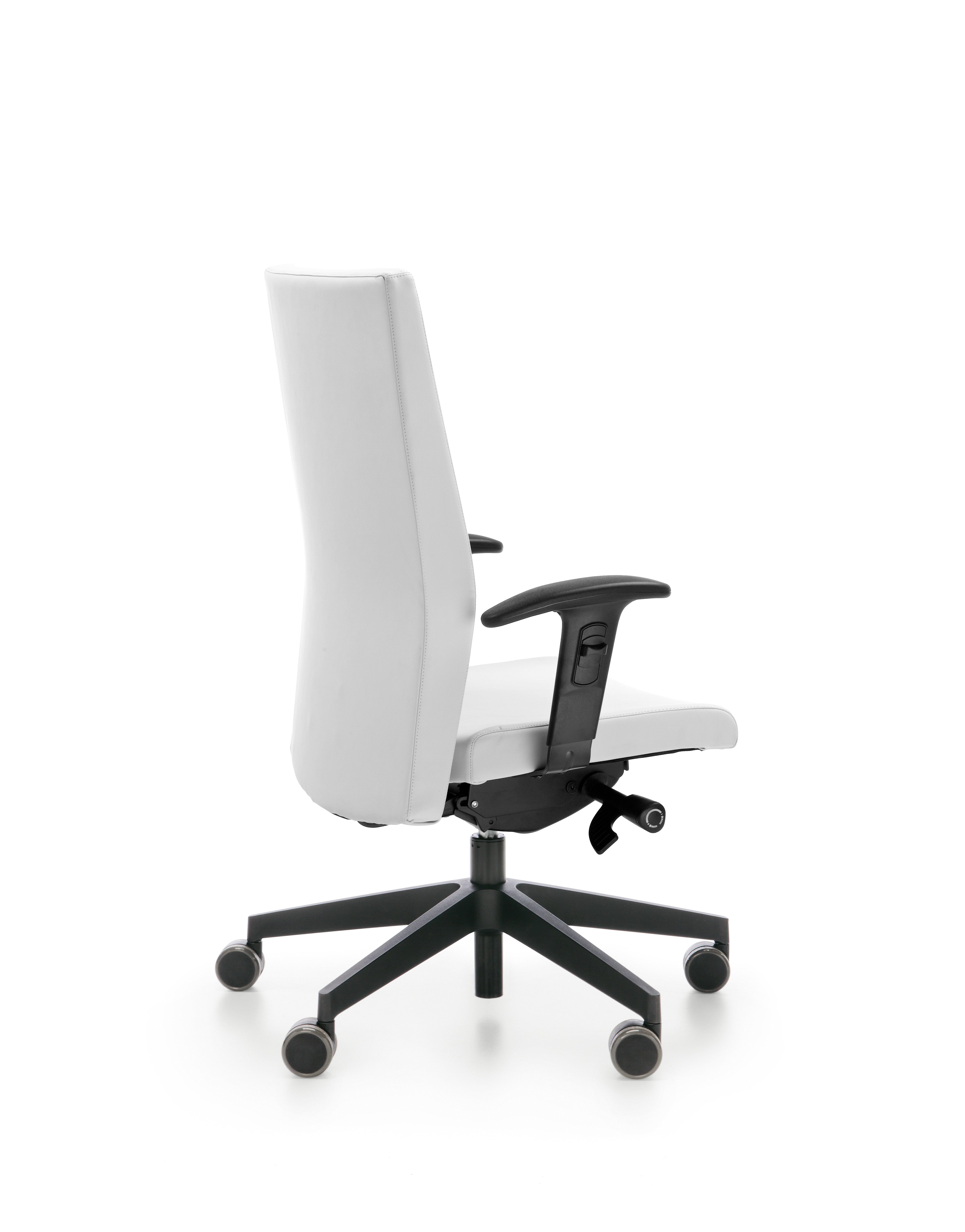 Bürodrehstuhl mit hoher Rückenlehne, mit Armlehnen, SYNCHRO-Mechanismus aus der Kategorie Bürodrehstühle