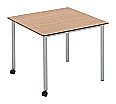 Quadrattisch 90 x 90 cm, Platte Vollkern, Tischhöhe DIN2 - 53cm aus der Kategorie Tische Allgemein