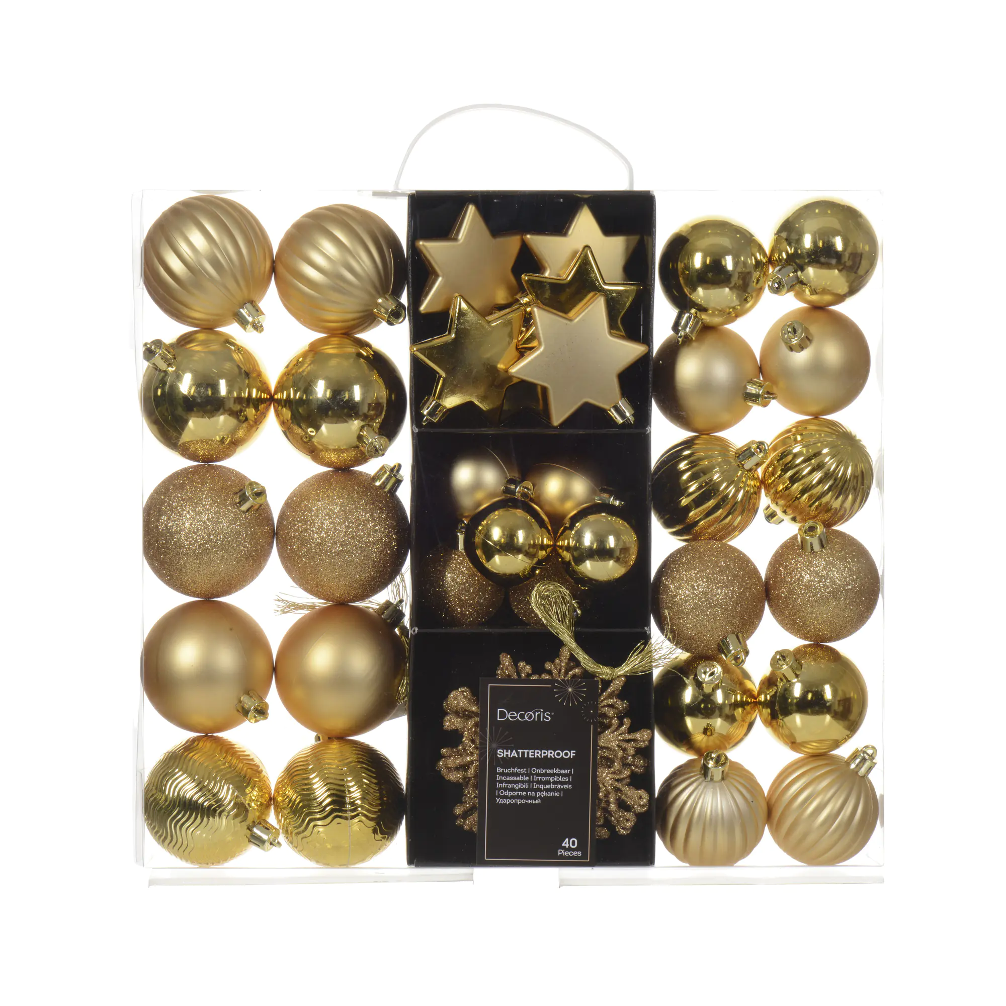 Decoris Weihnachtskugeln Mix bruchfest go 40St aus der Kategorie Dekoration
