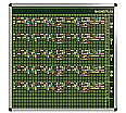 Personal-Raum-Plan, 10 Stunden, 53 Spalten, 103x117 cm, aus der Kategorie Personal- Raum- Tafeln 10h