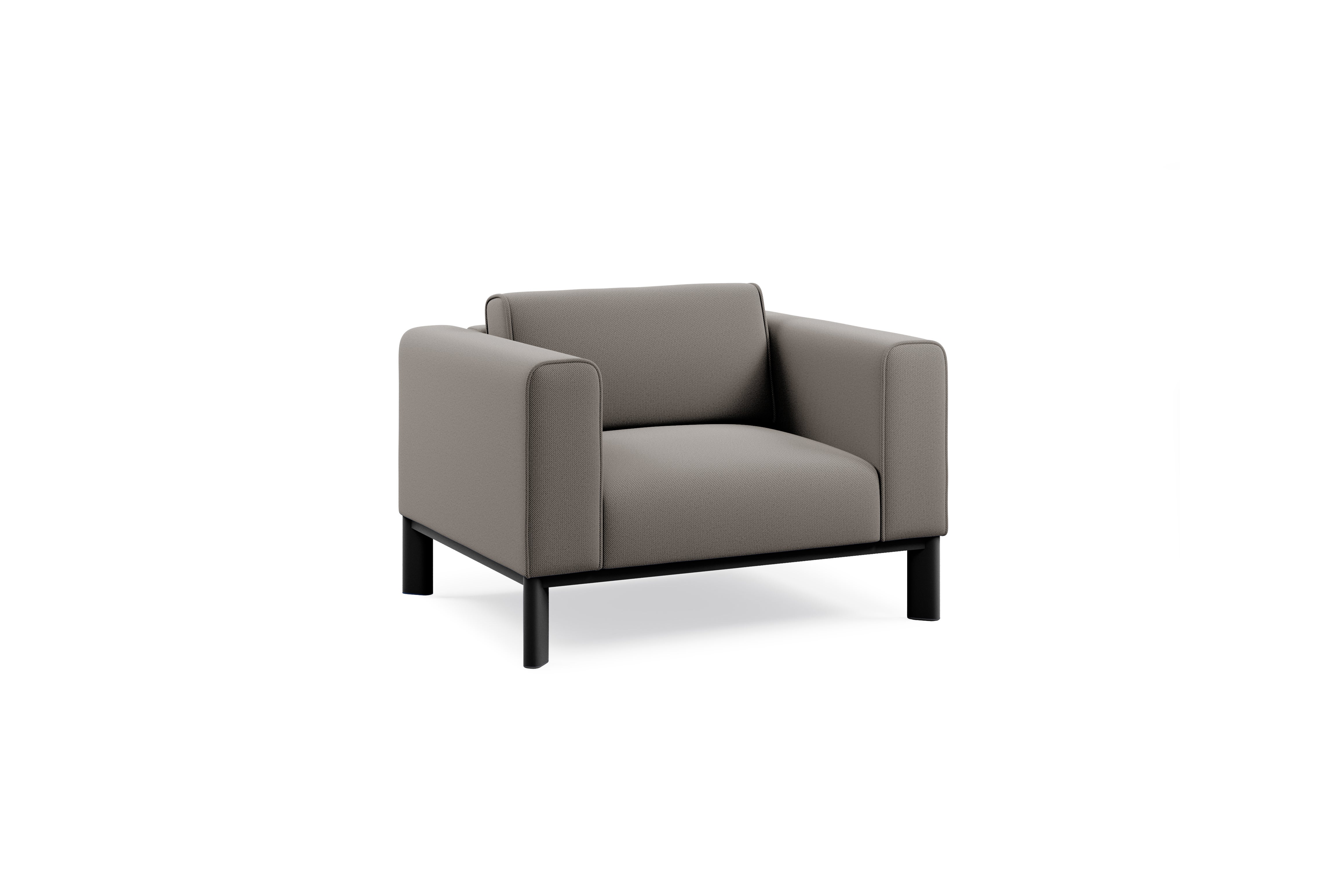 Sessel, 1-Sitzer, 107x80 cm (B/T), 4-Fußgestell mit ovalen Beinen 70x40mm, Beinhöhe 200mm aus der Kategorie Sessel / Sofa