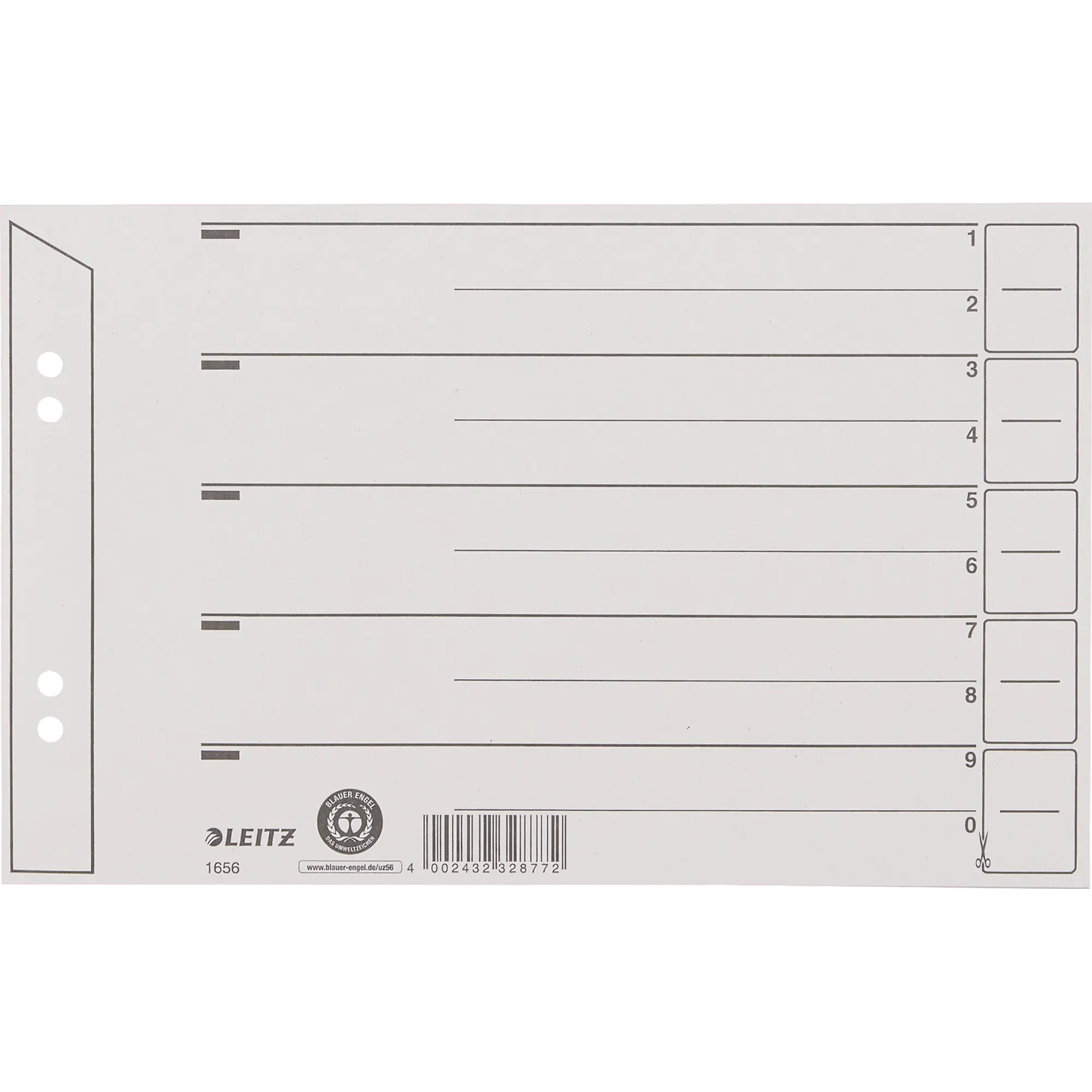Leitz Trennblatt A5 quer 200g Karton gr 100 St. aus der Kategorie Register