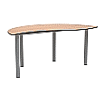 Wellentisch Halbrund, 160x90 (B/T), 72 cm hoch, aus der Kategorie Wellentische