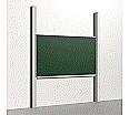 Pylonentafel, 200x120 cm, 1-flächig, höhenverstellbar, Stahlemaille grün aus der Kategorie Pylonentafeln