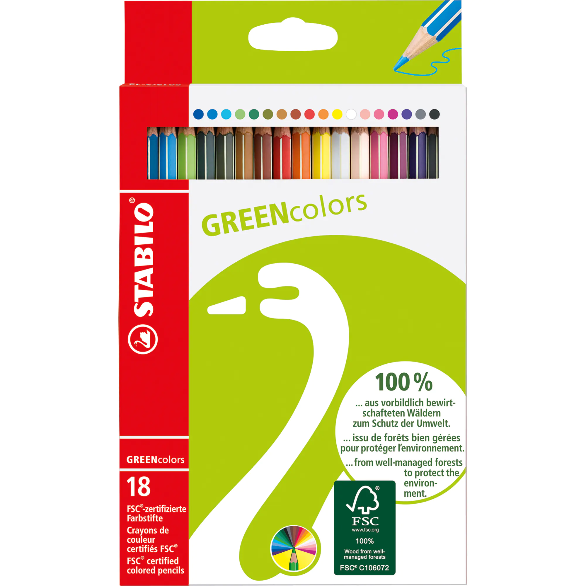 Stabilo Farbstift GREENcolors sort 18 St. aus der Kategorie Farben & Stifte