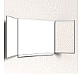 Klapptafel wandmontiert, Mittelfläche 150x120 cm, Stahlemaille weiß aus der Kategorie wandmontierte Klapp-Tafeln