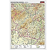 Wandkarte Rheinland-Pfalz/Saarland, phys.(Vorderseite), polit.(Rückseite), 147x202cm aus der Kategorie Wandkarten Bundesländer