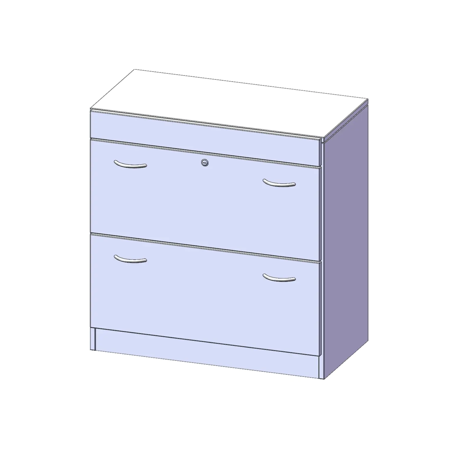 Hängeregisterschrank, 2 OH, 2 Auszüge, abschließbar, B/H/T 80x82x60cm aus der Kategorie Funktionale Tische
