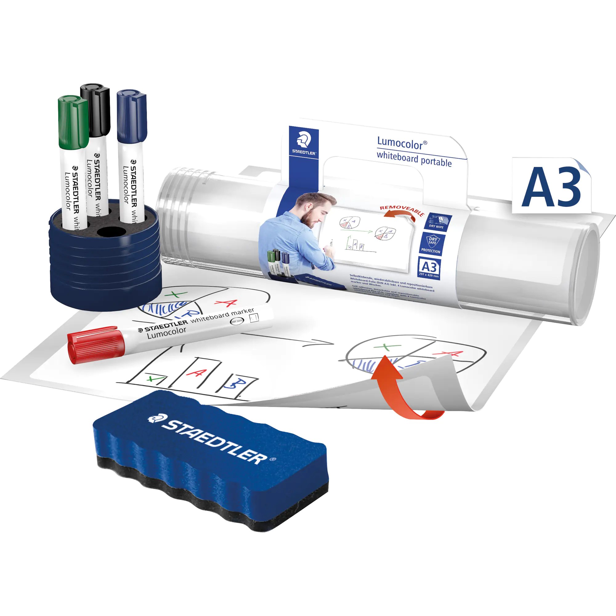 Staedtler Whiteboard Lumocolor porale A3 aus der Kategorie Whiteboards