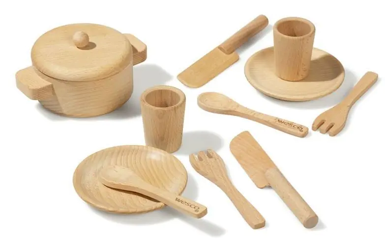 Puppengeschirr alle Teile aus Holz, neu natur lackiert