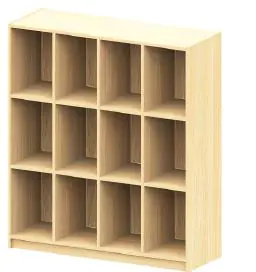 Schulranzenregal mit 12 gleichgroßen Fächern, B/H/T 130 x 140 x 45 cm aus der Kategorie Kita - & Schulmöbel