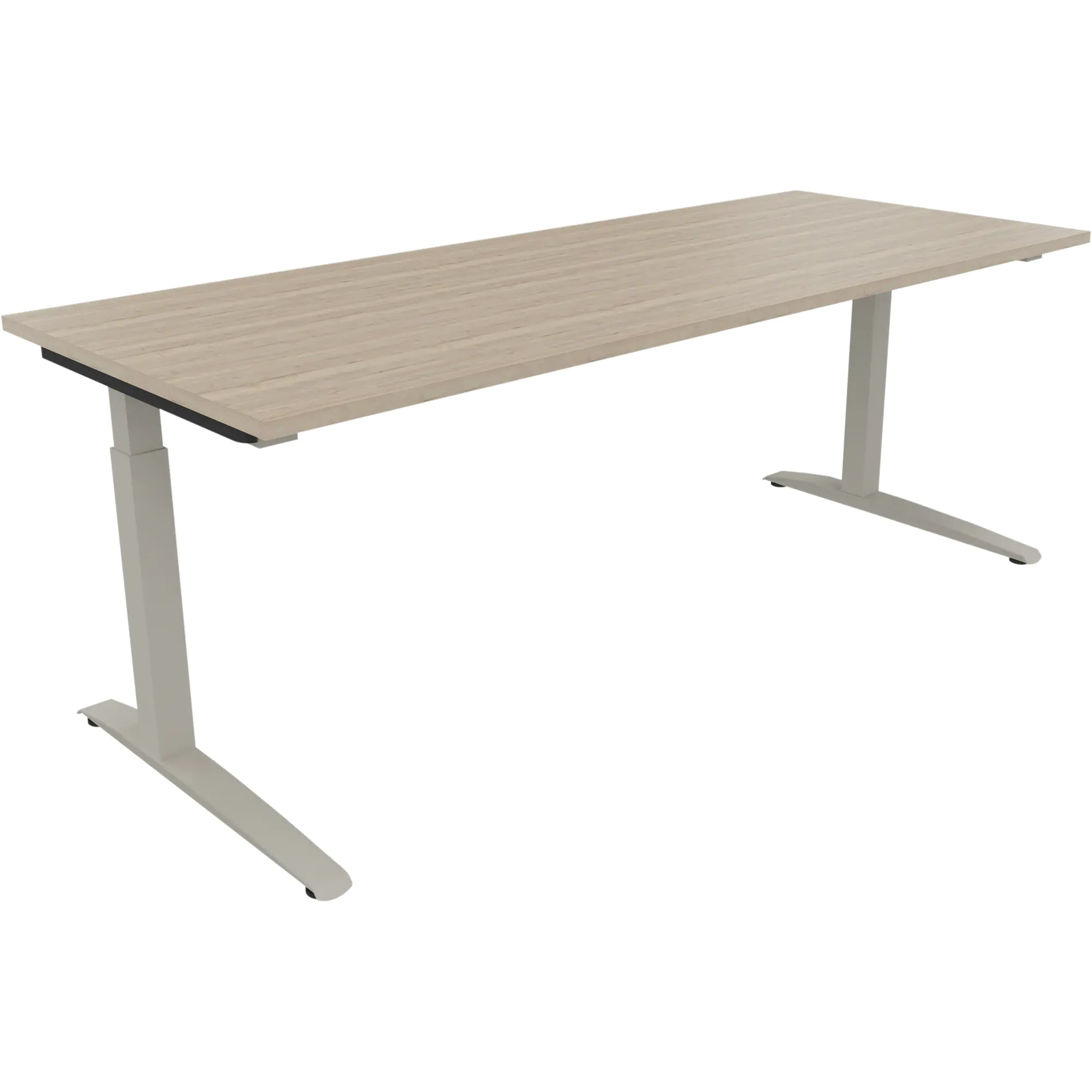 Schreibtisch Kufe Quadrat B2000xT800xH650-850 si/Eiche aus der Kategorie Tische