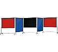 Stecktafel-Set, 5 Tafeln 170x120 cm, 3 Rollstative aus der Kategorie Trennwand-Kombinationen
