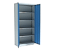 Stahl-Drehtüren-Schrank, 195 cm hoch,  95x40 cm (B/T), 4 Böden,