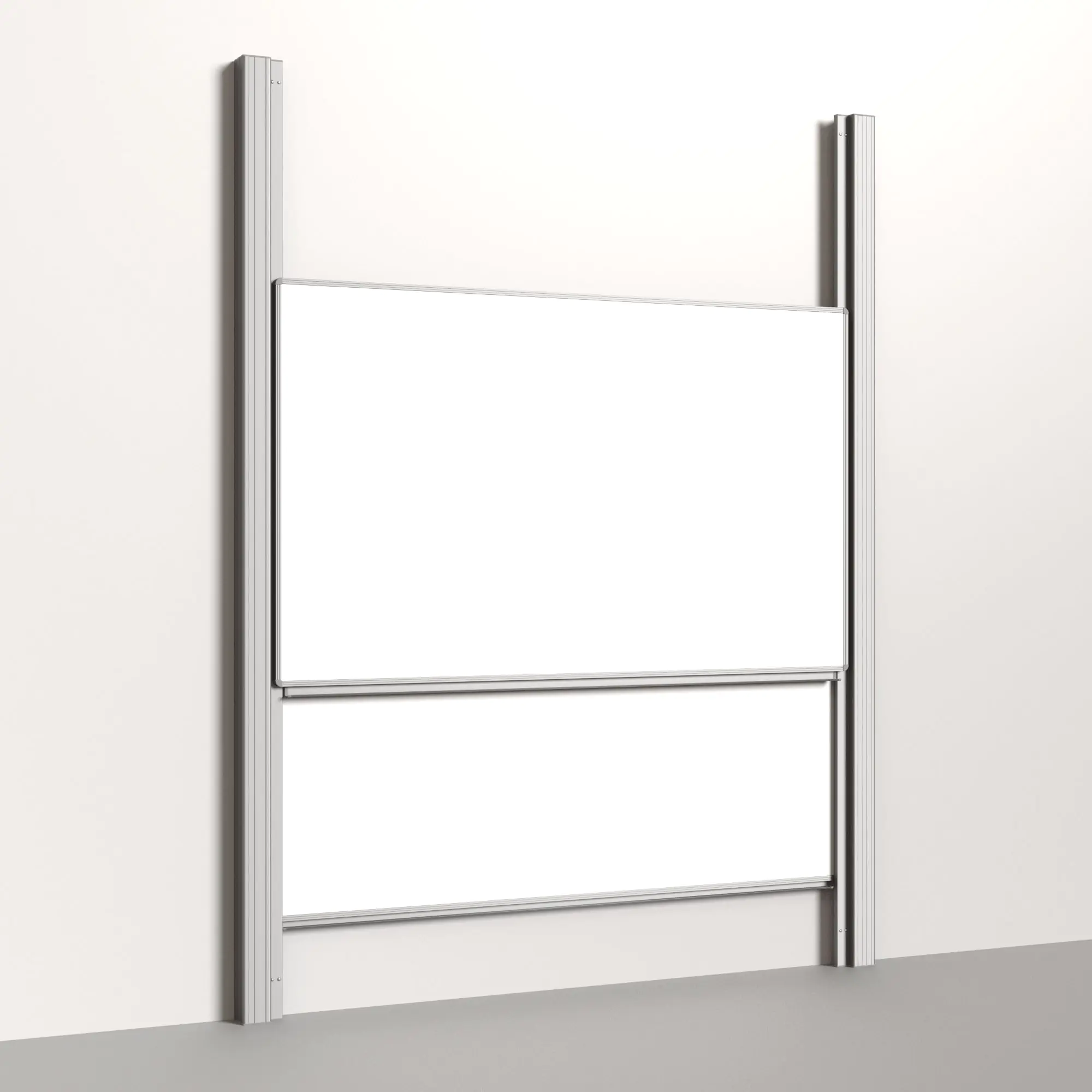 Pylonentafel, 200x120 cm, 2-flächig, höhenverstellbar, Stahlemaille weiß aus der Kategorie Pylonn-Tafeln zweiflächig