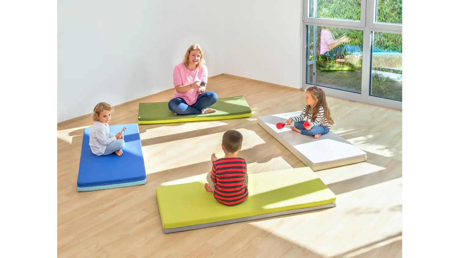 Liegepolster 115 x 60 x 6 cm, Farbe hellbeige/beige aus der Kategorie Spielpodeste