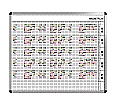 Personal-Raum-Plan,  8 Stunden, 63 Spalten, 103x137 cm,