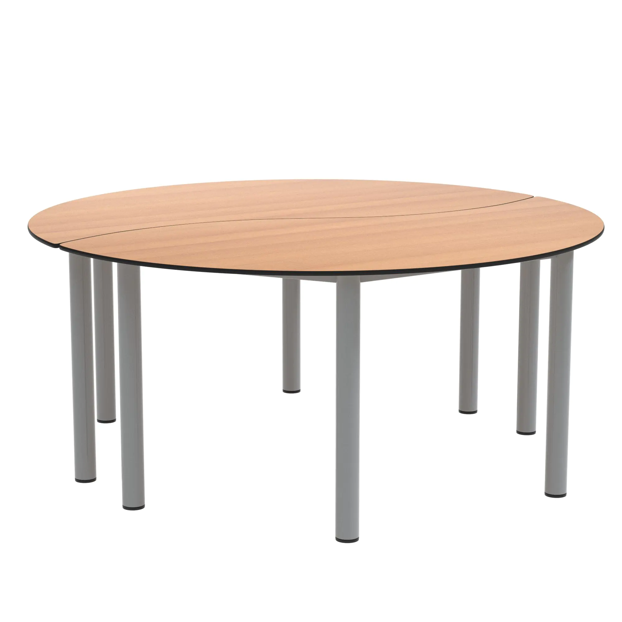 Wellentisch Halbrund, 160x90 (B/T), 72 cm hoch, aus der Kategorie Wellentische