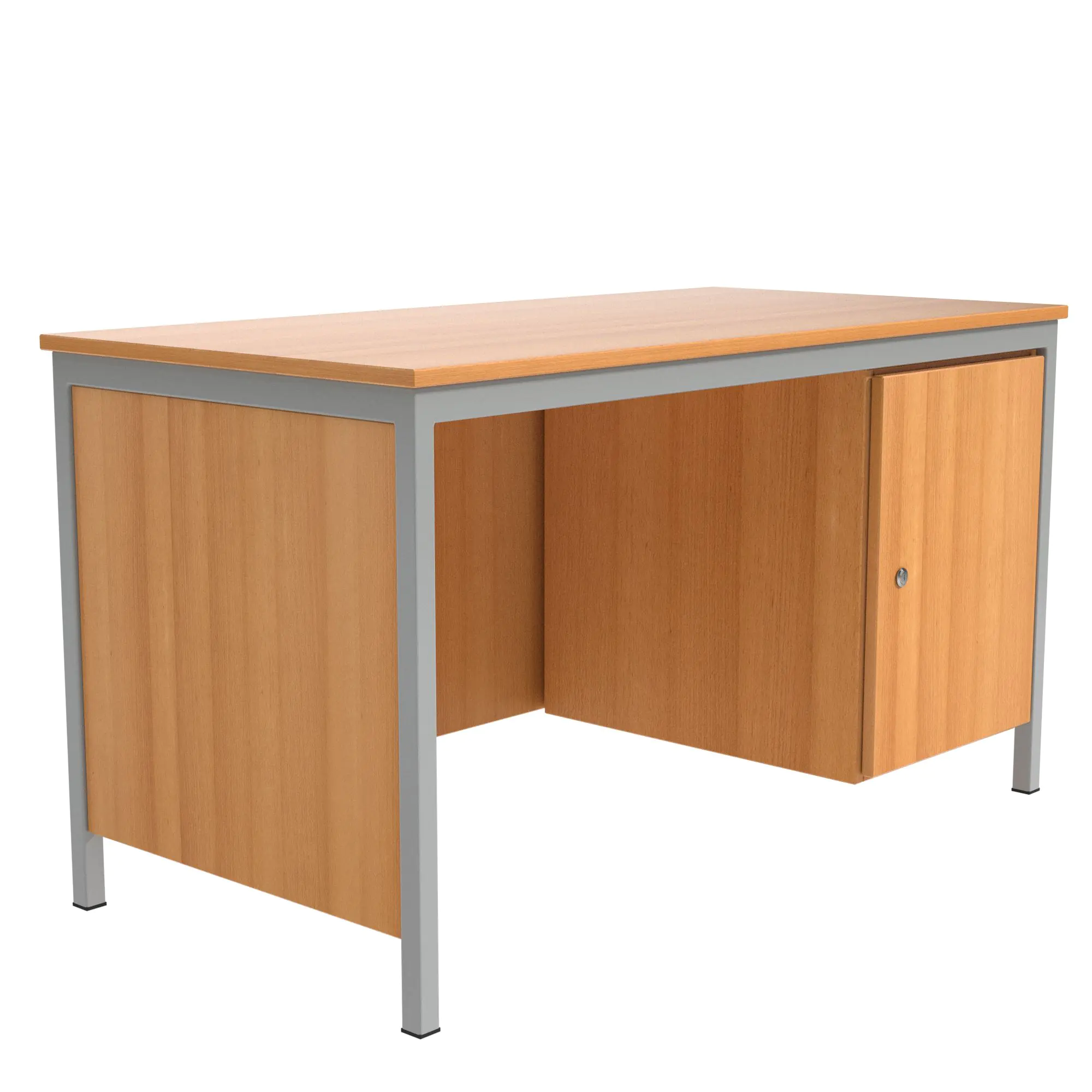 Lehrertisch, 130x65 cm (B/T), 72 cm hoch, Platte: Melamin, ABS-Kante, aus der Kategorie Lehrertische