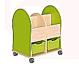 Leseratte Midi mit 4 Buchablage fächern, 2 ErgoTray L aus der Kategorie Bücherwagen
