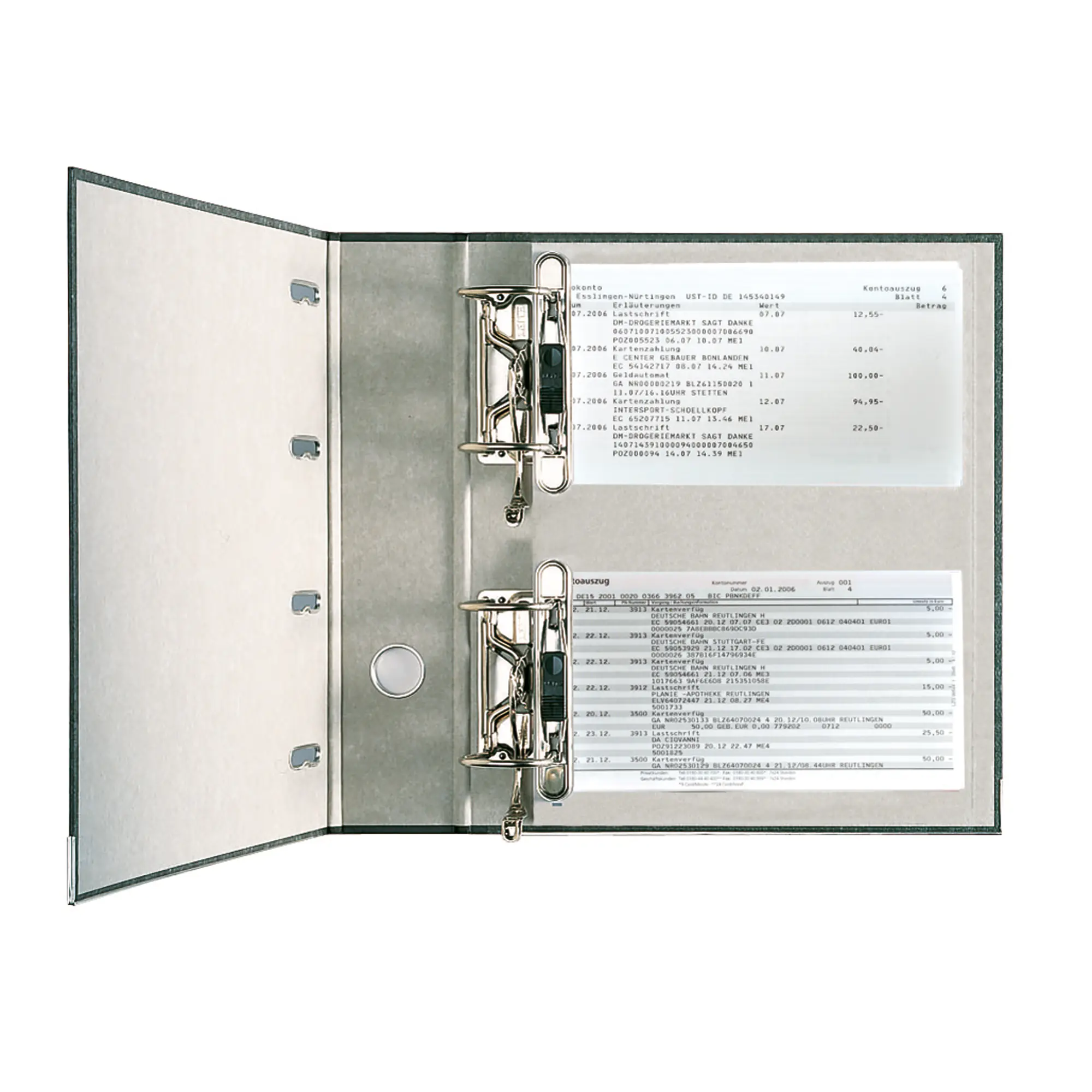 Leitz Doppelordner 2xDIN A5 quer 75mm Pappe sw aus der Kategorie Ordner