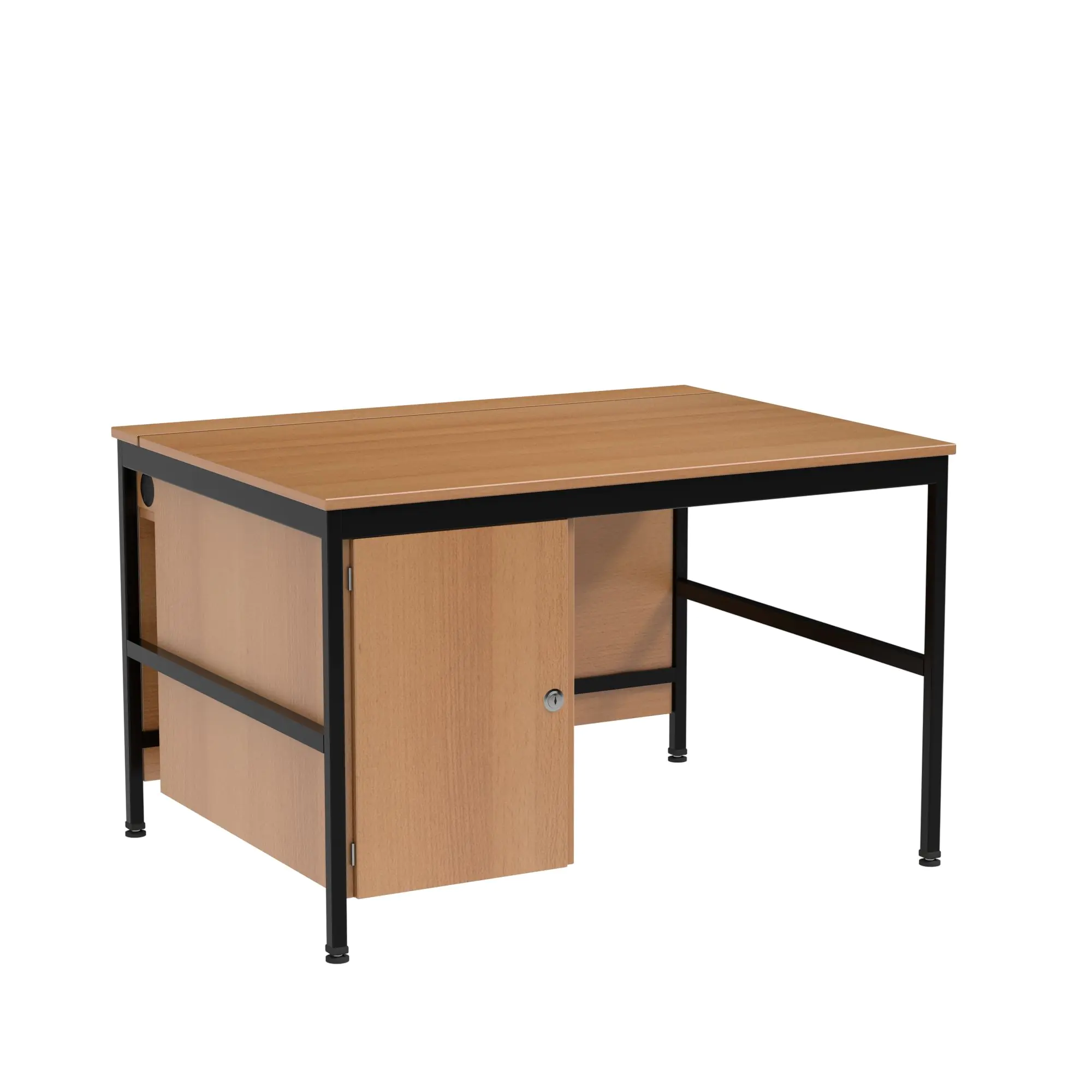 EDV-Lehrertisch, 120x90 cm (B/T), 72 cm hoch, Holzkabelkanal mit Deckel abschließbar, aus der Kategorie Lehrertische