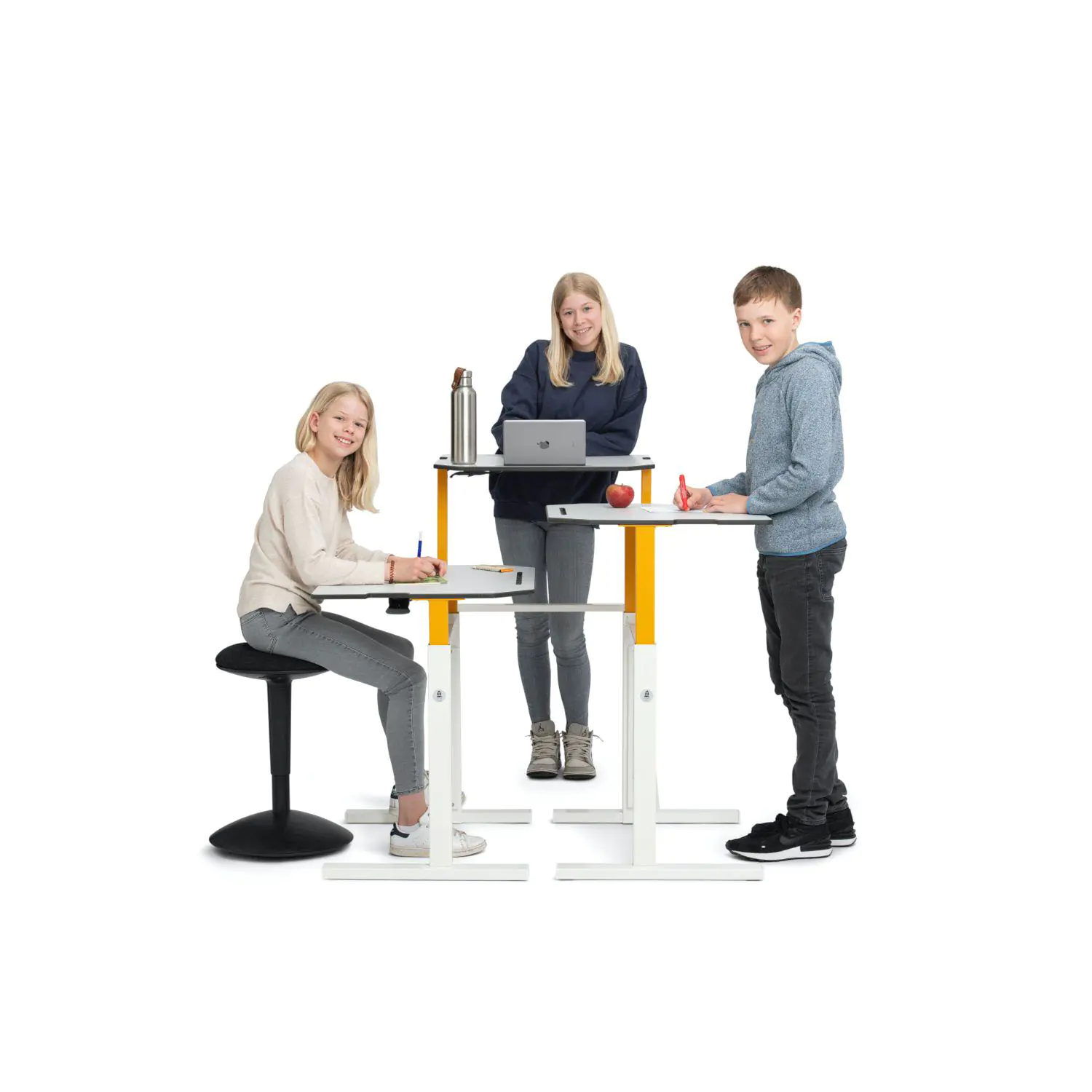 Einerschülertisch höhenverstellbar mit Stehtischoption, Höhe 53-83cm, B/T 62x51cm aus der Kategorie Schülertische