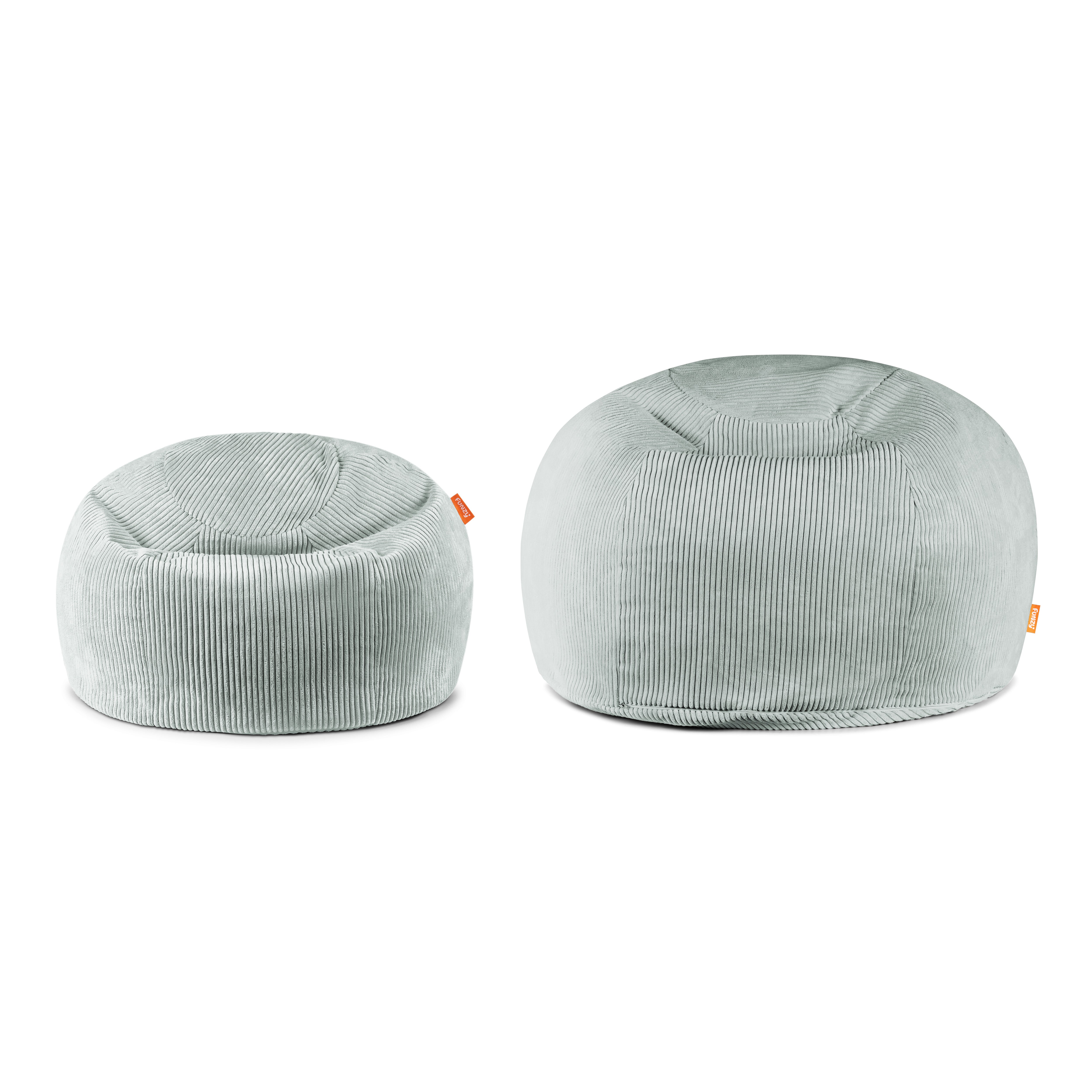 Funzy XXL Sitzsack 110×110×70 cm (L × B × H), Gewicht ca. 15 kg mit Cordbezug aus der Kategorie Polstermöbel