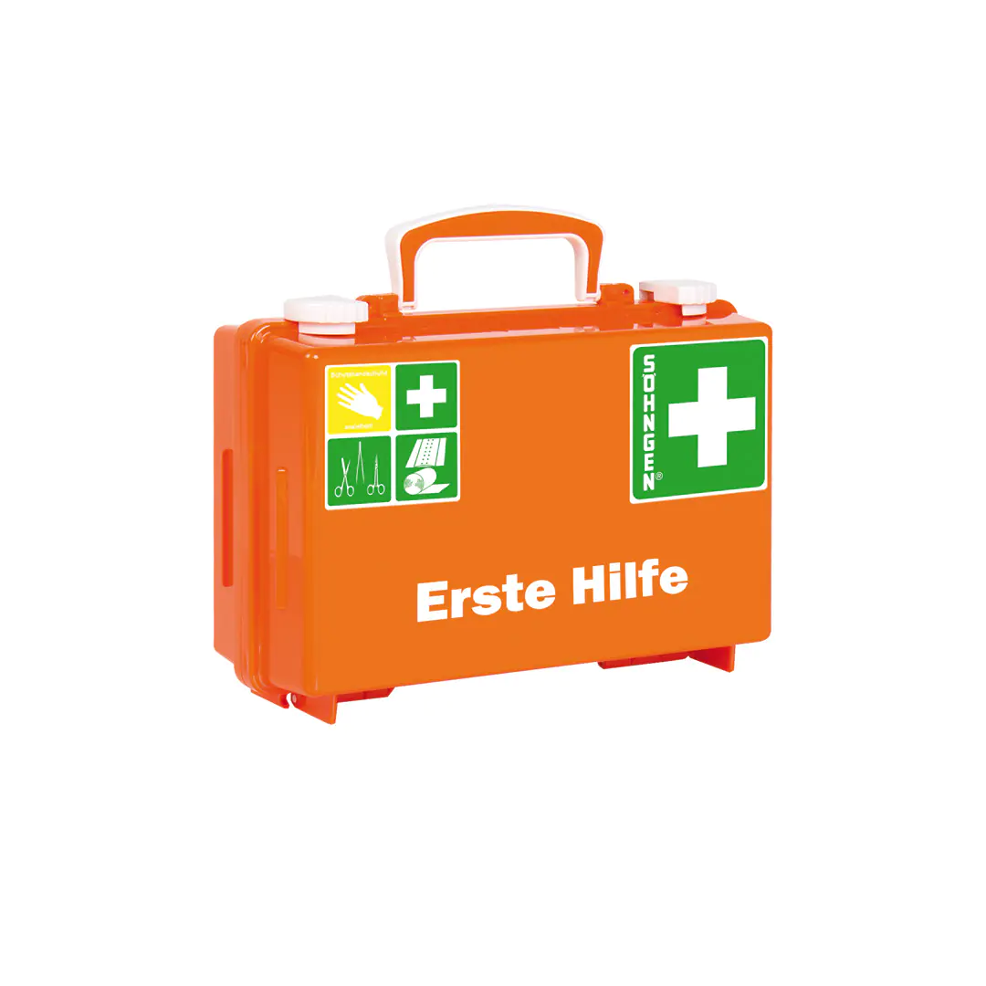Erste-Hilfe-Koffer QUICK-CD orange mit Füllung Standard DIN 13157 aus der Kategorie Erste Hilfe