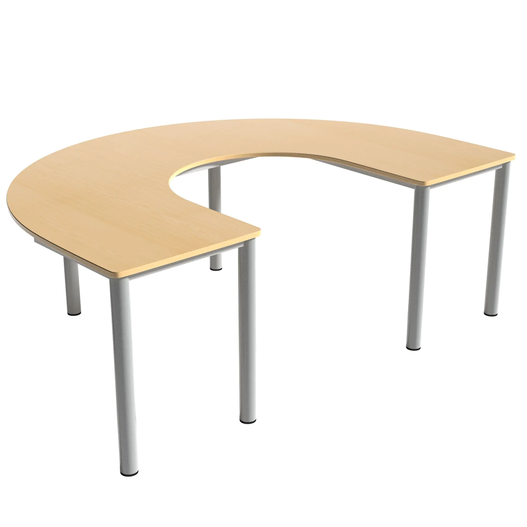 Hufeisentisch, 200x140 cm (BxT), höhenverstellbar 58-72 cm, aus der Kategorie Rundtische