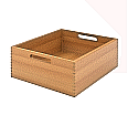 Massivholzkasten, 14 cm hoch, 31,5x36 cm (B/T), Buchenholz (massiv), mit Schonboden aus der Kategorie Aufbewahrungskisten