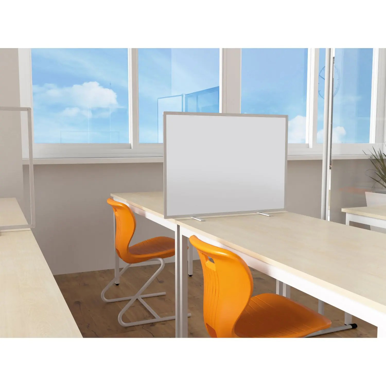 Sichtschutz Stoff B/H 75x55cm, Stoff: grau