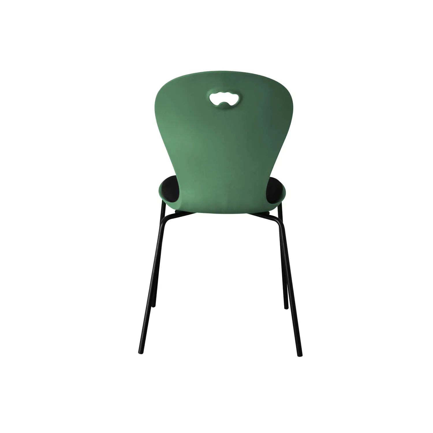 Vierfußstuhl mit Sitzpolster Sitzhöhe 46 cm, Kunststoffschale 100% recycelbar, Gewicht 5,3 kg aus der Kategorie Stühle
