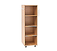 Bücherregal, 165 cm hoch, 52x64 cm (B/T), einseitig nutzbar,