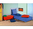 Sitzelemente-Set, bestehend aus  2 Elementen und 5 Kissen,
