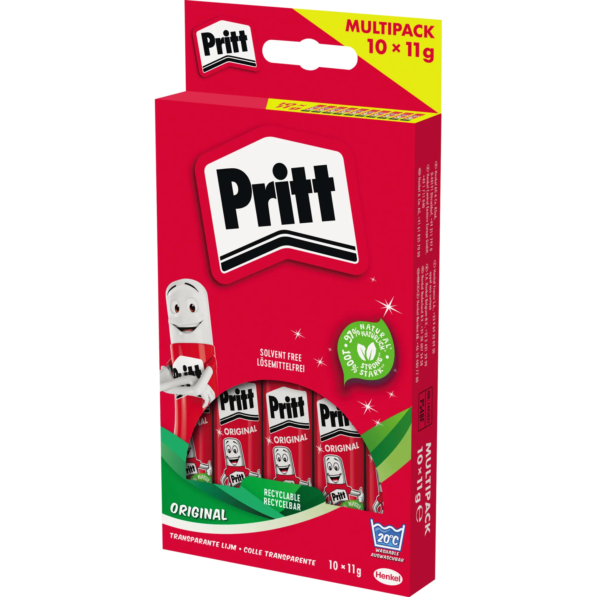 Pritt Klebestift 11g Kunststoffhülse 10 St./Pack. aus der Kategorie Kleber & Befestigung