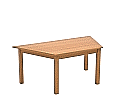 Trapeztisch, 140x70 cm (B/T), 59 cm hoch, aus der Kategorie Trapeztische