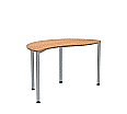 Wellentisch Halbrund, 120x60 cm (B/T), höhenverstellbar von 52-66 cm,