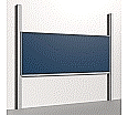 Pylonentafel, 300x120 cm, 1-flächig, höhenverstellbar, Stahlemaille blau aus der Kategorie Pylonentafeln