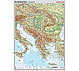 Wandkarte Süd-Ost-Europa, phys.(Vorderseite), polit.(Rückseite), 147x200 cm aus der Kategorie Wandkarten Europa
