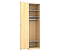 Garderobenschrank, 226 cm hoch,  60x60 cm (B/T), 1 Drehtür, 1 Garderobenstange, aus der Kategorie Sekretariat
