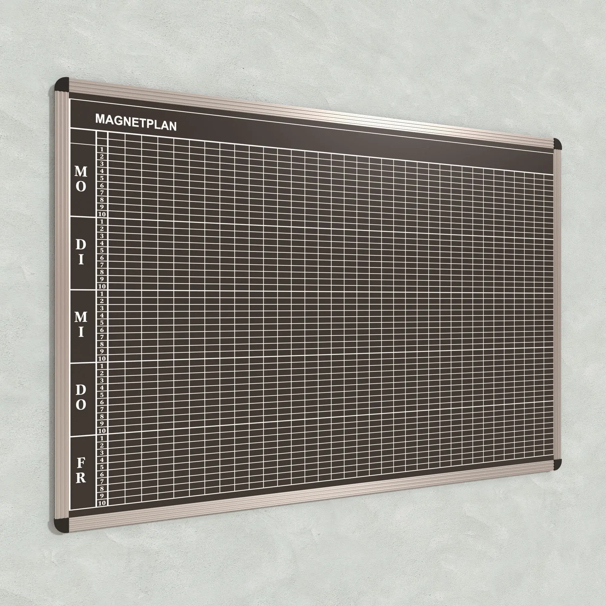 Klassen-Plantafel, 10 Stunden Mo-Fr, für 35 Klassen, 103x157 cm, aus der Kategorie Klassenplan-Tafeln 10h