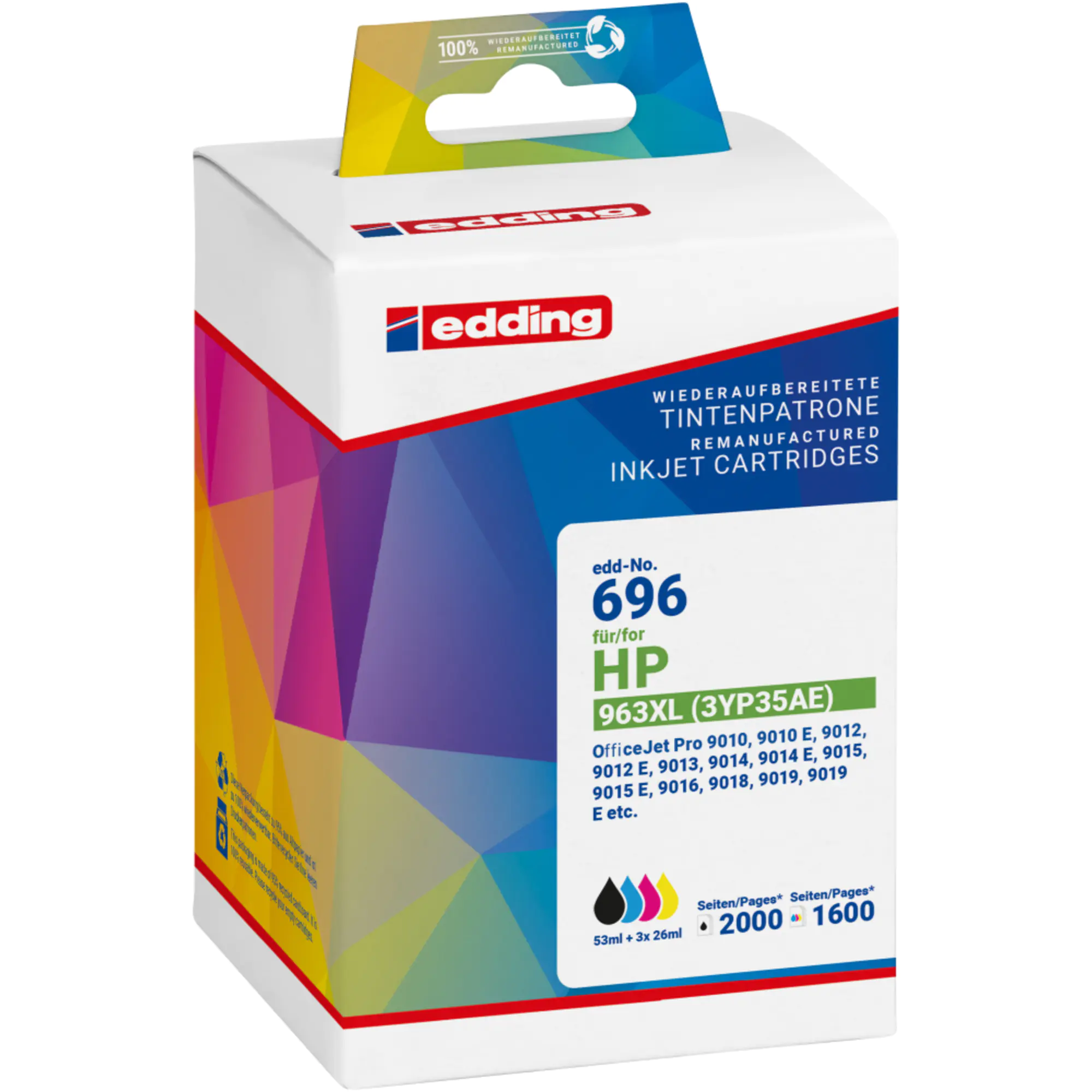 edding Tintenpatr wie HP 963XL 3YP35AE sw/c/m/y 4St aus der Kategorie Tinte & Toner