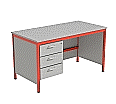 Schreibtisch, 120x65 cm (B/T), 72 cm hoch, Platte: Melamin, ABS-Kante, aus der Kategorie Schreibtische